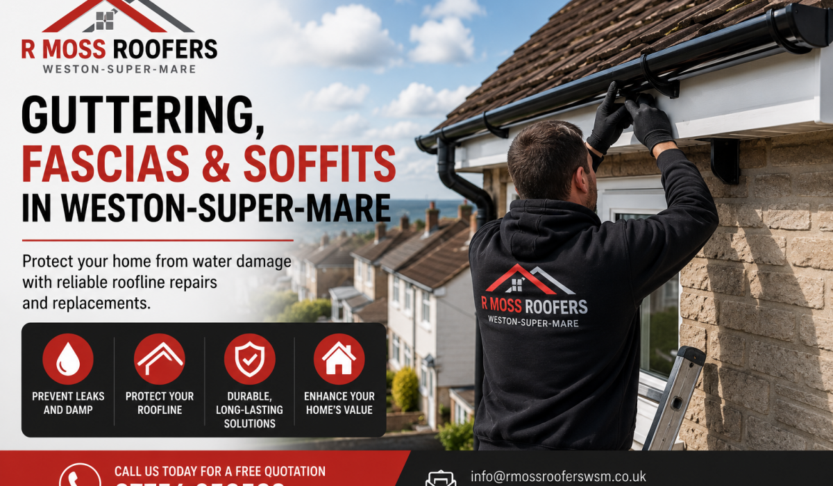 guttering downpipes roofline repairs weston-super-mare rmoss roofing services