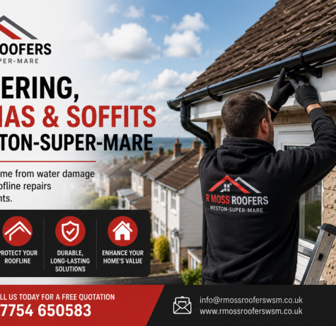 guttering downpipes roofline repairs weston-super-mare rmoss roofing services
