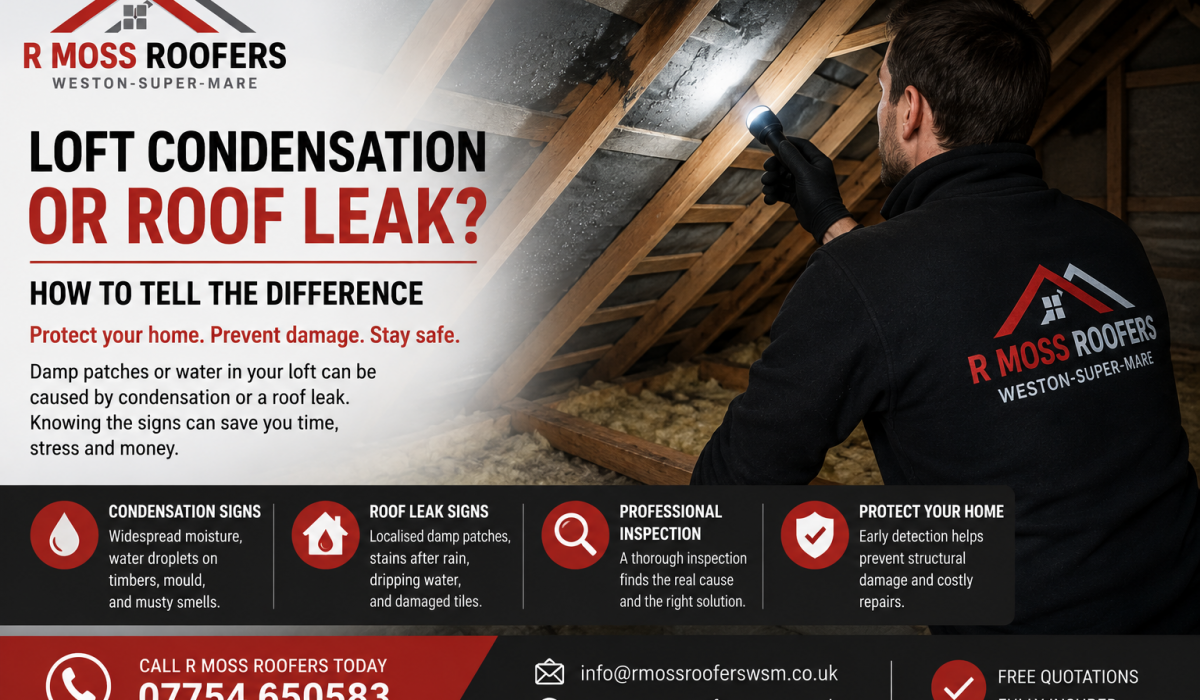 roof leak or loft condensation