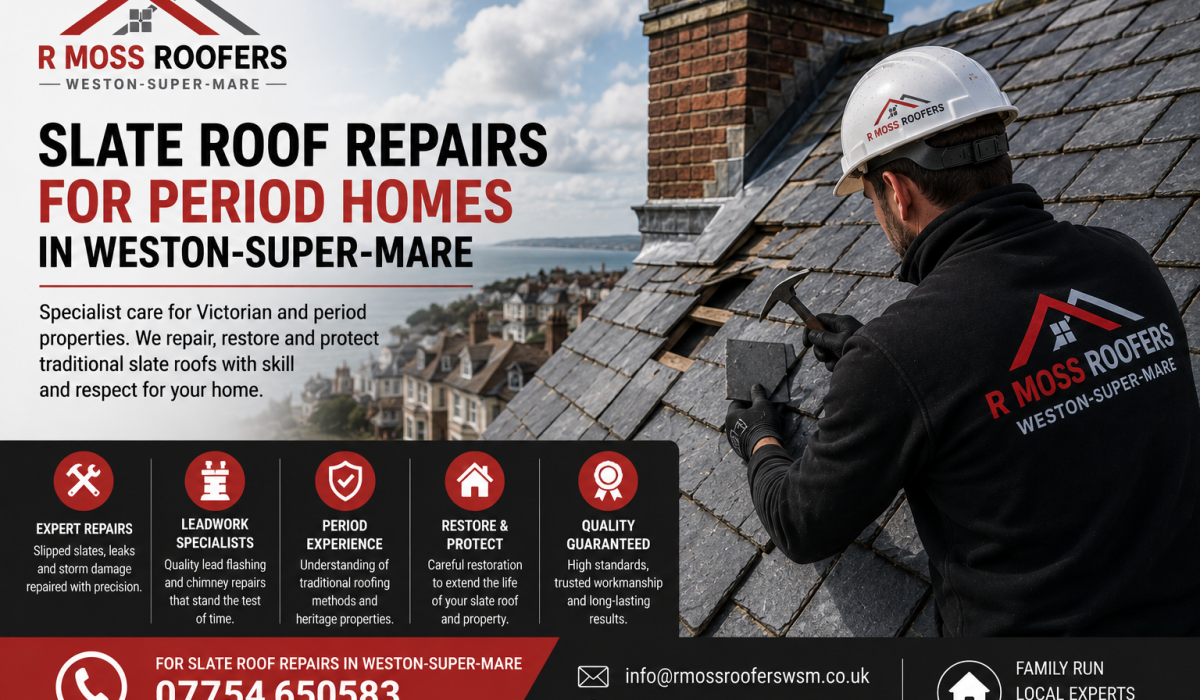 slate roof repairs for period homes weston-super-mare
